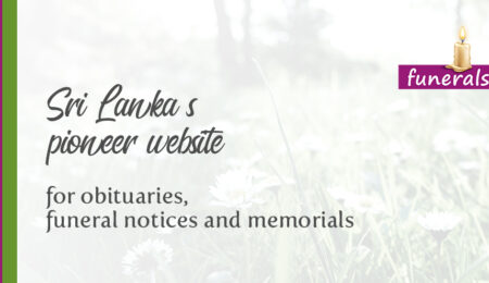 Website for obituaries, funeral notices and memorials in Sri Lanka
