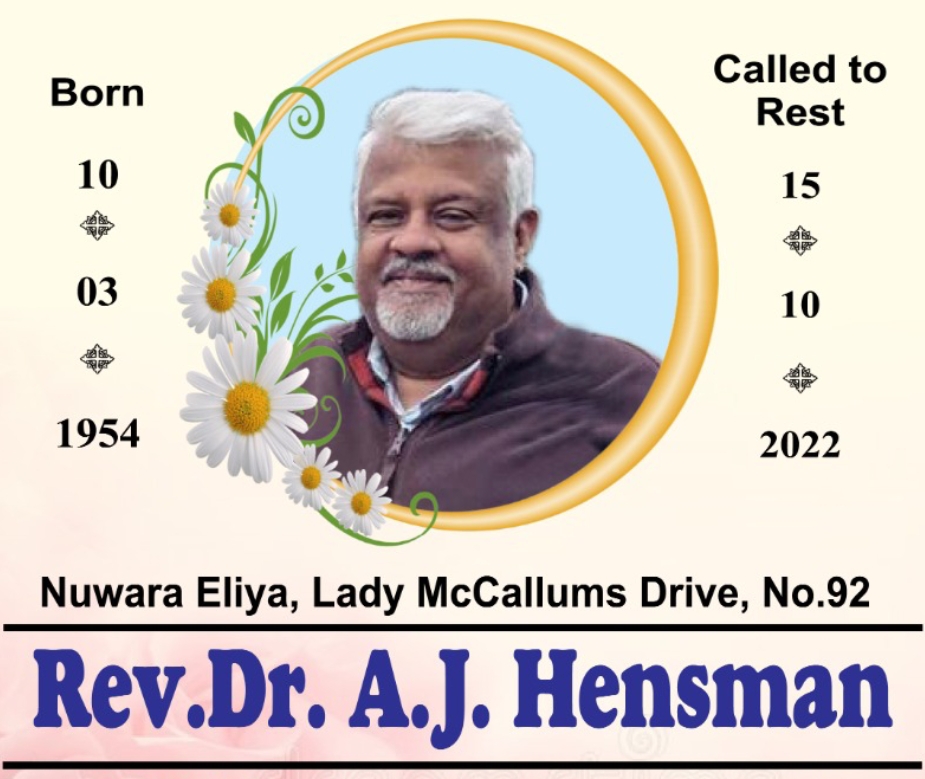 Rev Dr A J Hensman