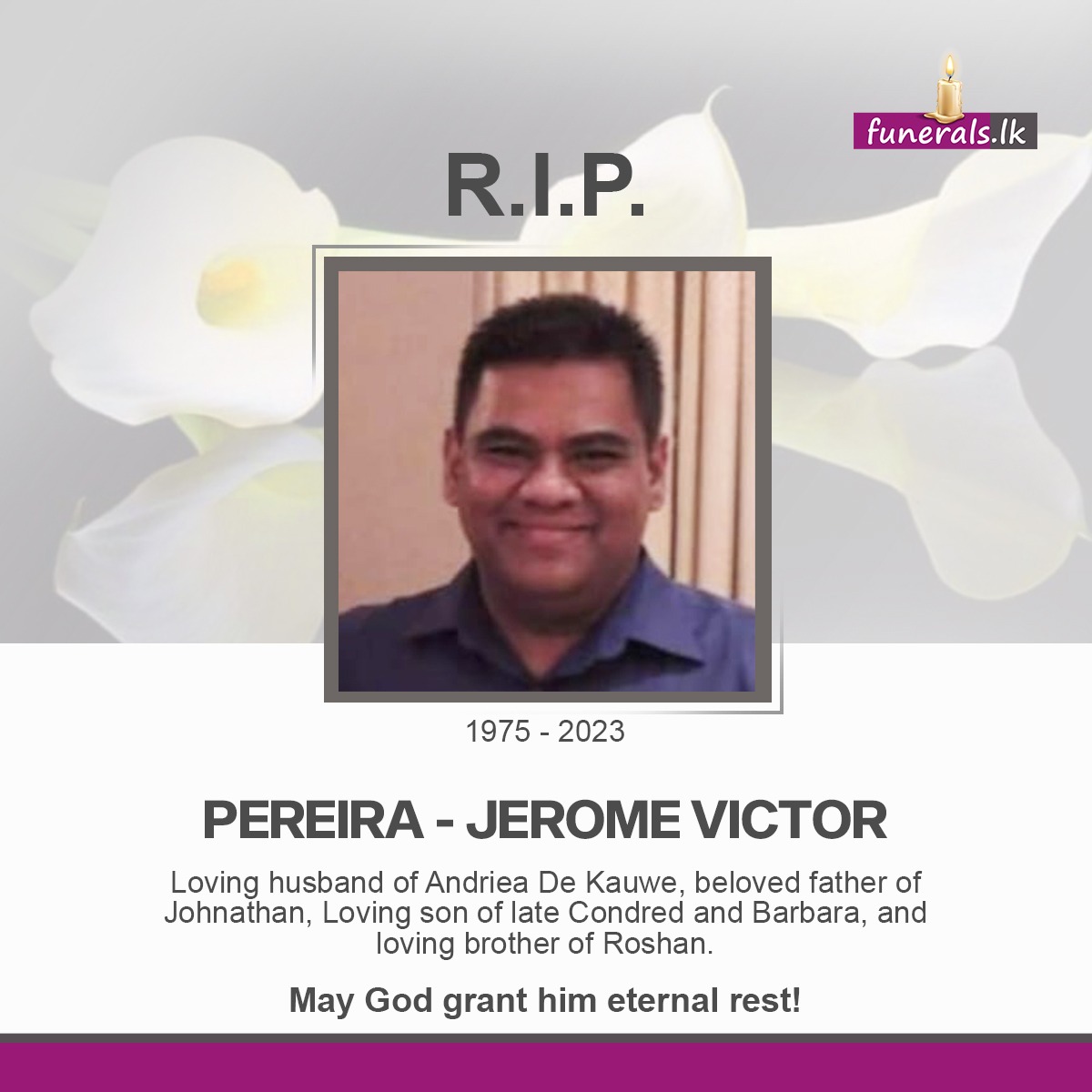 MR. PEREIRA – JEROME VICTOR 